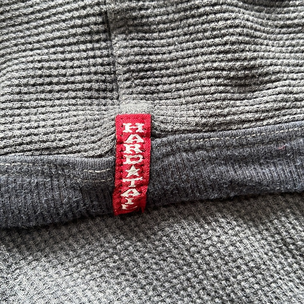 { Hard Tail } - Open Front Drape Thermal Cardigan - Picture 4 of 5